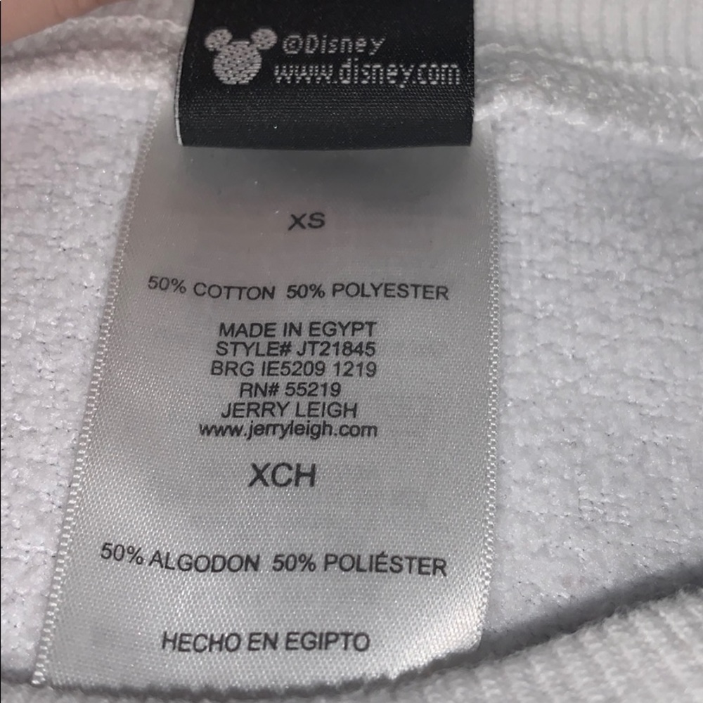 White Mickey Mouse cropped long sleeve shirt - Picture 4 of 4